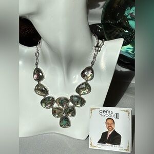 Gems en Vogue Necklace abalone in sterling silver , NIB women’s necklace jewelry